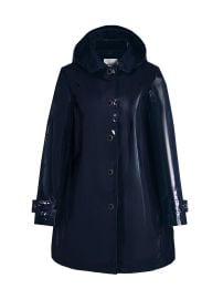 Women\'s Iconic Princess Hooded Rain Coat - Navy - at Saks Fifth Avenue