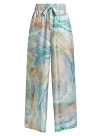 Women\'s Illuminate Marble Print Track Pants - Blue Agate - at Saks Fifth Avenue