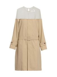 Women\'s Illusion Trench Knee-Length Dress - Beige - at Saks Fifth Avenue