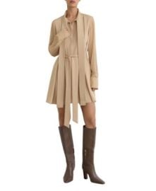 Women\'s Iman Tie-Neck Belted Mini Dress at Macys