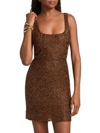 Women\'s Inori Beaded Scoopneck Minidress - Antique Gold - at Saks Fifth Avenue