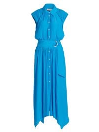 Women\'s Ivy Belted Sleeveless Shirtdress - Royale Blue - at Saks Fifth Avenue