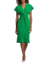 Women\'s Jackie Twist-Front Knee-Length Dress - Green - at Saks Fifth Avenue