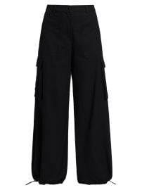 Women\'s James Wide-Leg Cargo Pants - Jet - at Saks Fifth Avenue