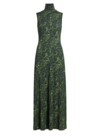 Women\'s Jamie Abstract Maxi Dress - Dark Navy Olive - at Saks Fifth Avenue