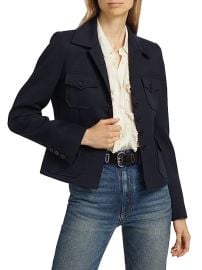 Women\'s Jamison Wool Shirt Jacket - Midnight - at Saks Fifth Avenue