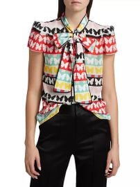 Women\'s Jeannie Butterfly Tie-Neck Top - Flutters - at Saks Fifth Avenue