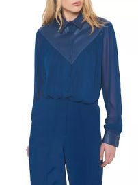 Women\'s Jenna Blouse - Navy Blue - at Saks Fifth Avenue