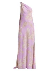 Women\'s Jiah Paisley One-Shoulder Gown - Lilac - at Saks Fifth Avenue