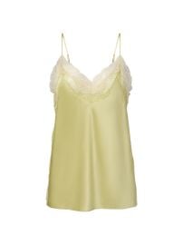 Women\'s Johanan Lace-Trimmed Silk-Blend Top - Pistachio - at Saks Fifth Avenue