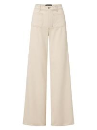 Women\'s Kasey Mid-Rise Wide-Leg Jeans - Ecru - at Saks Fifth Avenue