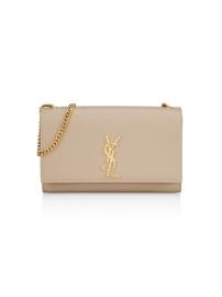 Women\'s Kate Medium in Grain De Poudre Embossed Leather - Dark Beige at Saks Fifth Avenue