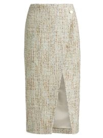 Women\'s Kate Tweed Button Wrap Skirt - Ice Blue Multi - at Saks Fifth Avenue