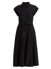 Women\'s Kayla Belted Cotton Midi-Dress - White - at Saks Fifth Avenue