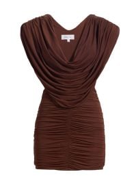 Women\'s Kehlani Gathered Minidress - Soft Silt - at Saks Fifth Avenue