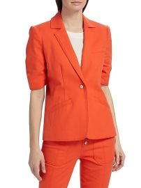 Women\'s Khloe Short-Sleeve Blazer - Cherry Tomato - at Saks Fifth Avenue
