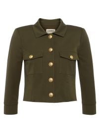 Women\'s Kumi Twill Crop Jacket - Ivy Green - at Saks Fifth Avenue