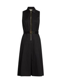 Women\'s Kylo Cotton-Blend Belted Midi-Shirtdress - Black - at Saks Fifth Avenue