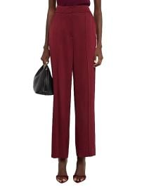 Women\'s Kyra Satin Wide-Leg Pants - Oxblood - at Saks Fifth Avenue