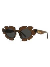 Women\'s LOEWE x Paula\'s Ibiza 47MM Flower Sunglasses - Translucent Brown Grey at Saks Fifth Avenue