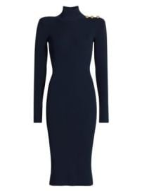 Women\'s Larelle Ribbed Body-Con Midi-Dress - Midnight Gold Rose - at Saks Fifth Avenue