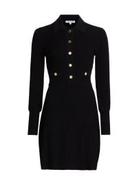 Women\'s Lauper Rib-Knit Minidress - Black - at Saks Fifth Avenue