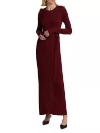 Women\'s Lauryn Rib-Knit Long-Sleeve Maxi Dress - Black - at Saks Fifth Avenue