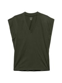 Women\'s Le Mid Rise V-Neck Tee - Blanc - at Saks Fifth Avenue