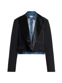 Women\'s Levi\'s x Sacai Matelasse Twill Combo Jacket - Black - at Saks Fifth Avenue
