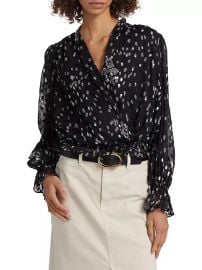 Women\'s Levi Polka Dot Blouse - Black Dot - at Saks Fifth Avenue