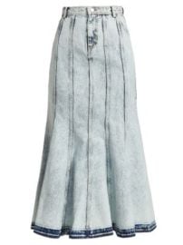 Women\'s Lex Seamed Denim Midi-Skirt - Acid - at Saks Fifth Avenue