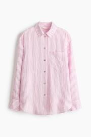 Women\'s Light pink/striped Oversized Shirt | H&M US at H&M