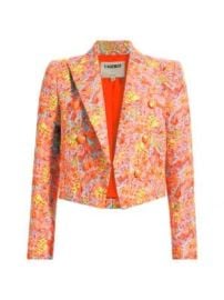 Women\'s Lila Boxy Blazer - Orange Multi Floral - at Saks Fifth Avenue