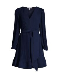 Women\'s Liv Pleated Belted Minidress - Milly Pink - at Saks Fifth Avenue