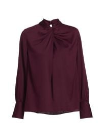 Women\'s Lola Silk-Blend Blouse - Noir Berry - at Saks Fifth Avenue