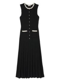 Women\'s Long Dress with Crochet Detailing - Black - at Saks Fifth Avenue