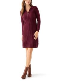 Women\'s Long Sleeve Cable Sweater Mini Dress at Belk