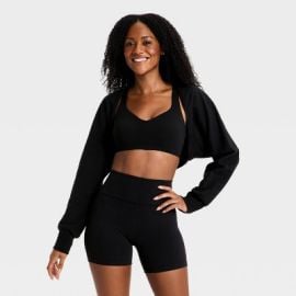 Women\'s Long Sleeve Cotton Balance Cropped Shrug - All In Motion™ at Target