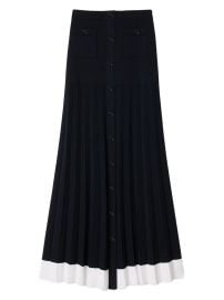 Women\'s Long Two-Tone Knit Skirt - Navy Blue - at Saks Fifth Avenue