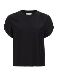 Women\'s Lorainne Silk T-Shirt - Black - at Saks Fifth Avenue