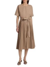Women\'s Loretta Pleated Cotton-Blend Shirtdress - Chamomille - at Saks Fifth Avenue