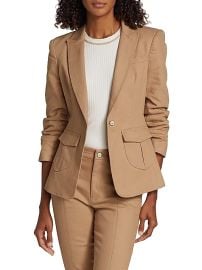 Women\'s Louisa Denim Blazer - Sahara - at Saks Fifth Avenue