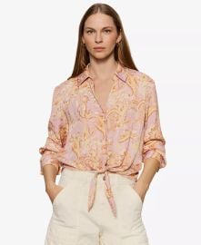 Women\'s Lover Printed Tie Shirt at Macys