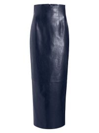 Women\'s Loxley Leather Pencil Maxi Skirt - Dark Navy - at Saks Fifth Avenue