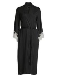 Women\'s Luxe Shangri-La Robe - Black - at Saks Fifth Avenue
