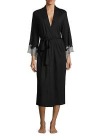 Women\'s Luxe Shangri-La Robe - Black - at Saks Fifth Avenue