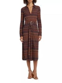 Women\'s Lydia Chevron Midi-Dress - Saddle Chevron - at Saks Fifth Avenue