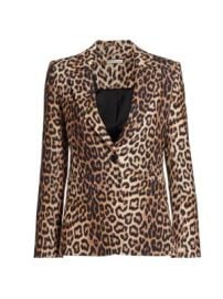 Women\'s Macey Leopard-Print Fitted Blazer - Catwalk - at Saks Fifth Avenue