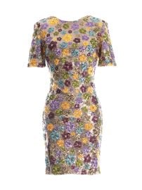 Women\'s Maddox Floral Sequined Minidress - Gold Multi - at Saks Fifth Avenue