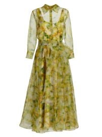 Women\'s Magdalene Organza Shirt Dress - Blossom Glow - at Saks Fifth Avenue